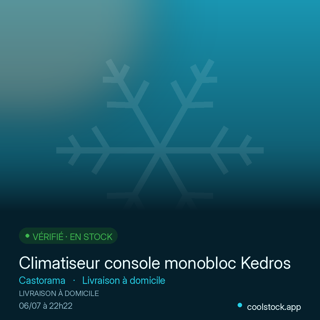 Climatiseur console monobloc Kedros 6700 BTU