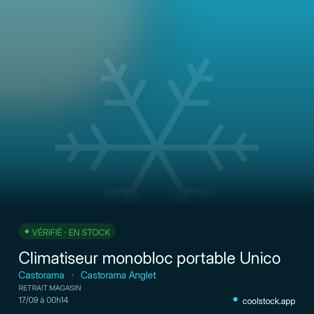 Climatiseur monobloc portable Unico Easy S2 Olimpia Splendid 2000W