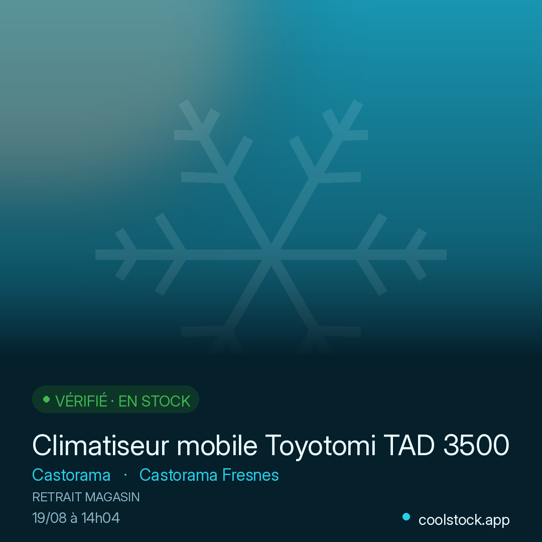 Climatiseur mobile Toyotomi TAD 3500W
