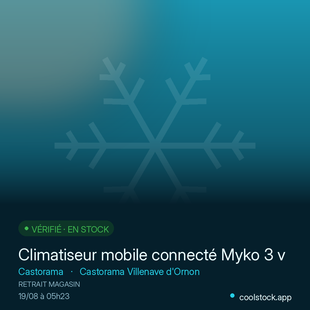 Climatiseur mobile connecté Myko 3 vitesses 18m² GoodHome 2600W