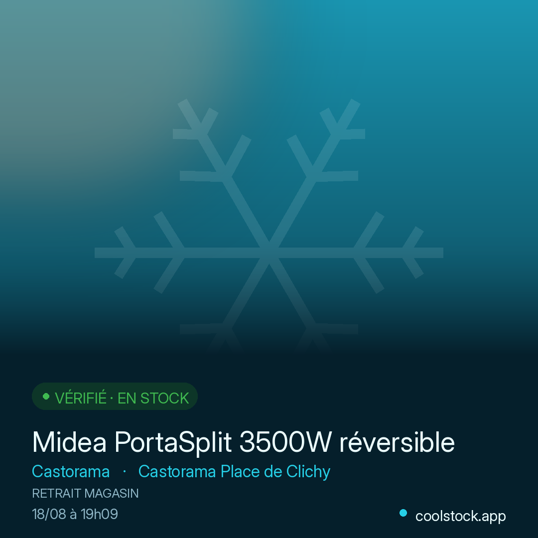 Midea PortaSplit 3500W réversible